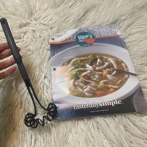 $3 BUNDLE ITEM Tastefully Simple Soup Soup Recipe Booklet &‎ Black Whisk